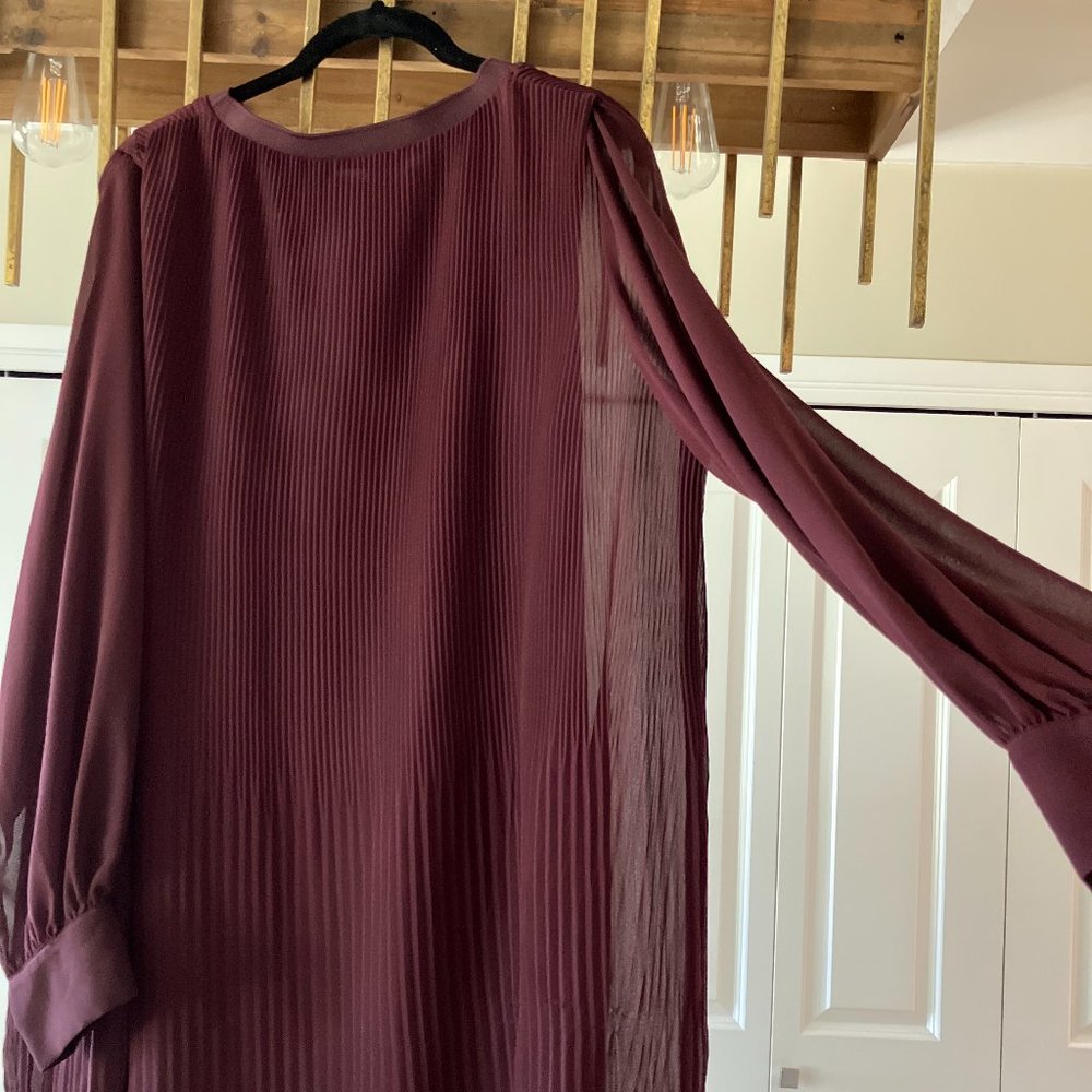 ZARA Wine Colored Maroon Flowing Angel Dress